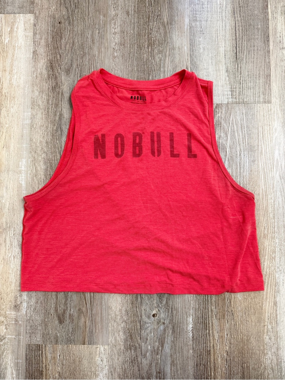 NOBULL Red Women's Cropped Muscle Tank, size Large like NEW